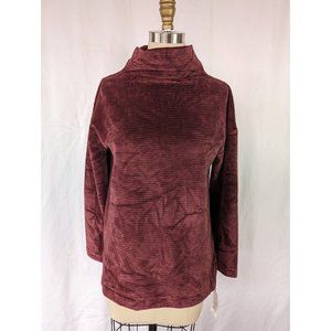 Women's A New Day High Neck Pullover Sweater Size XS Maroon Long Sleeve‎ Valour